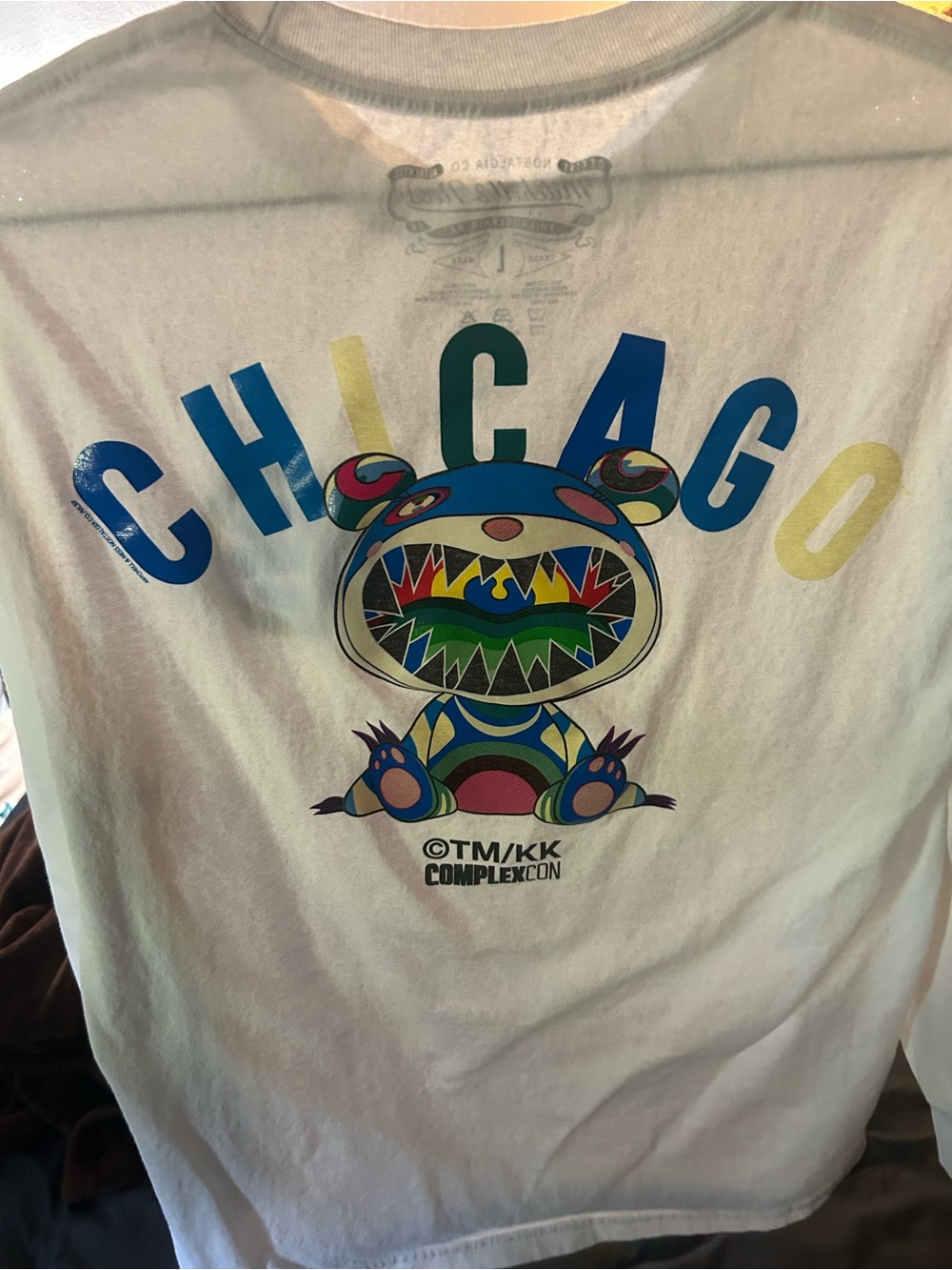 Mitchell & Ness White Tee with Vintage Label Print